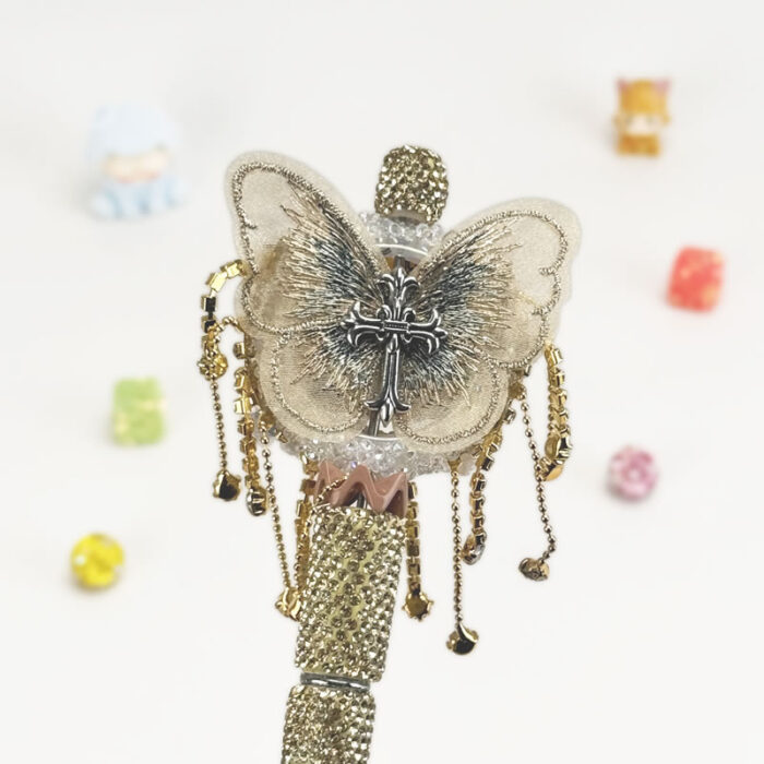 Bible Flip-page Golden Rhinestone Pen Vintage - Image 2