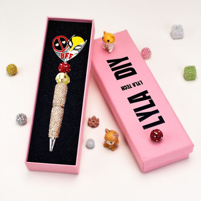 Deadpool Golden Rhinestone Pen Vintage - Image 2