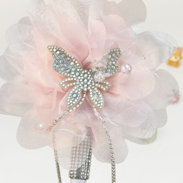 Dimoo With Pearls Sliver Half Rhinestone Pen Vintage - Image 2