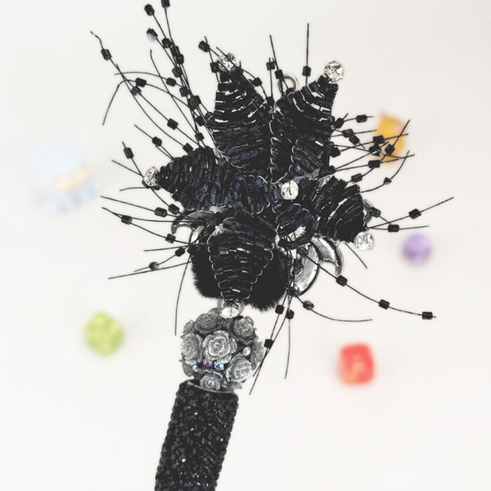 Eternal Heart Black Rhinestone Pen Vintage - Image 3