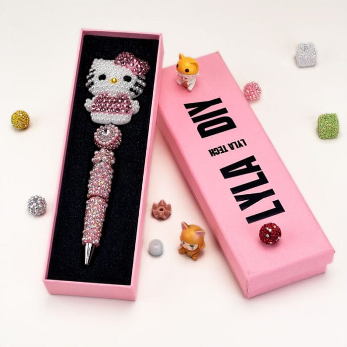 HelloKitty Pink Beaded Pen Sanrio - Image 2