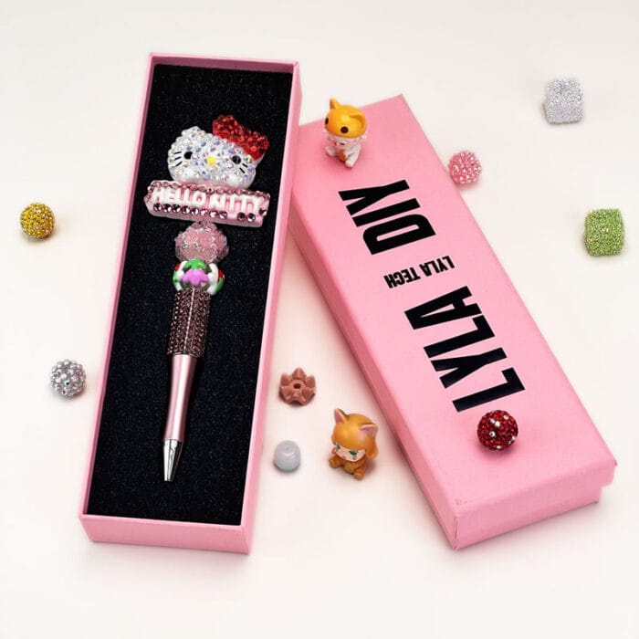 HelloKitty Pink Half Rhinestone Pen Sanrio - Image 2