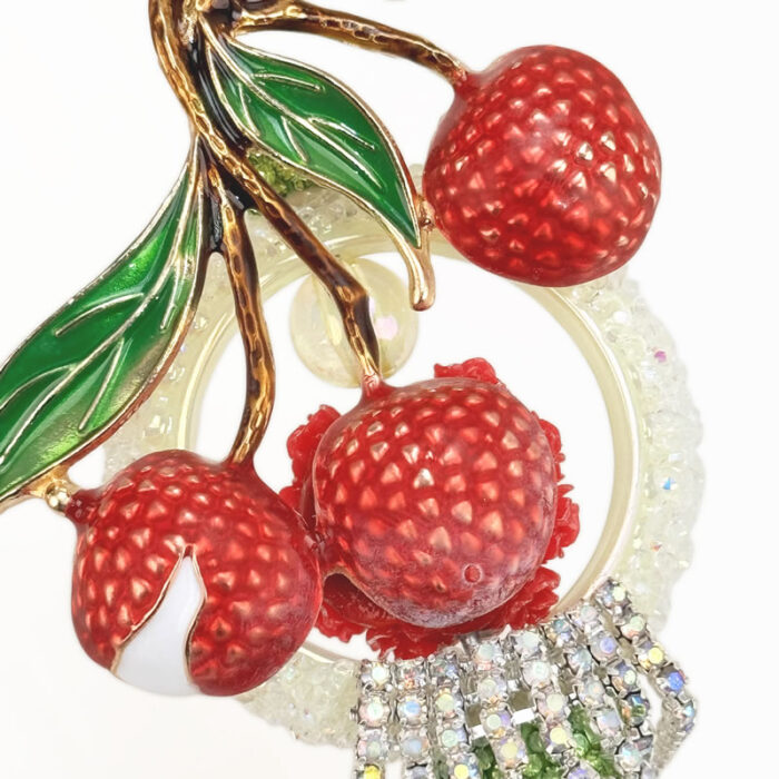 Lychees Green Rhinestone Pen Vintage - Image 2