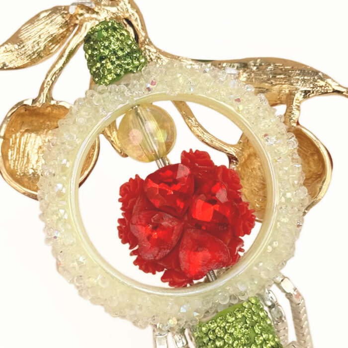 Lychees Green Rhinestone Pen Vintage - Image 4