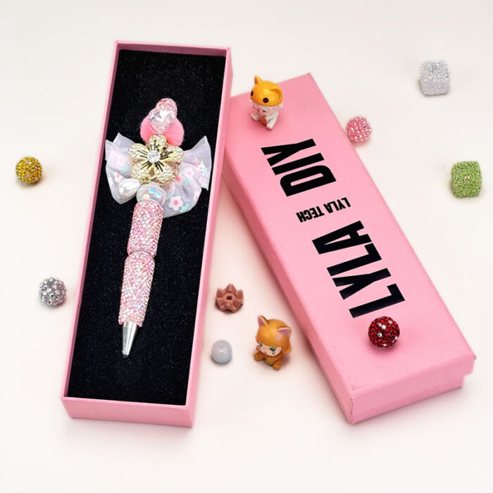 Petals Bow Knot Rhinestone Pen Vintage - Image 5
