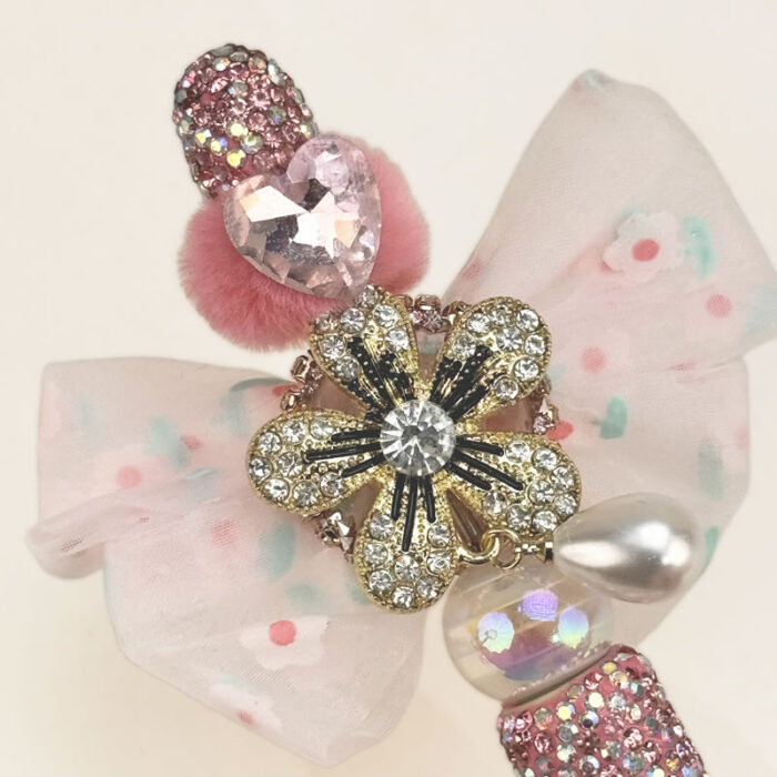 Petals Bow Knot Rhinestone Pen Vintage - Image 2