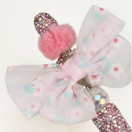 Petals Bow Knot Rhinestone Pen Vintage - Image 4