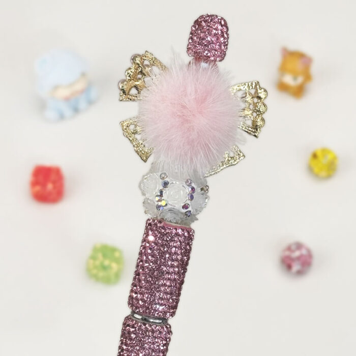 Pink Pow Pink Rhinestone Pen Vintage - Image 3