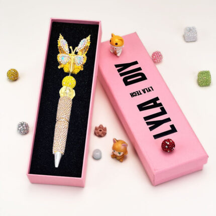 Rhinestone Butterfly Golden Rhinestone Pen Vintage - Image 4