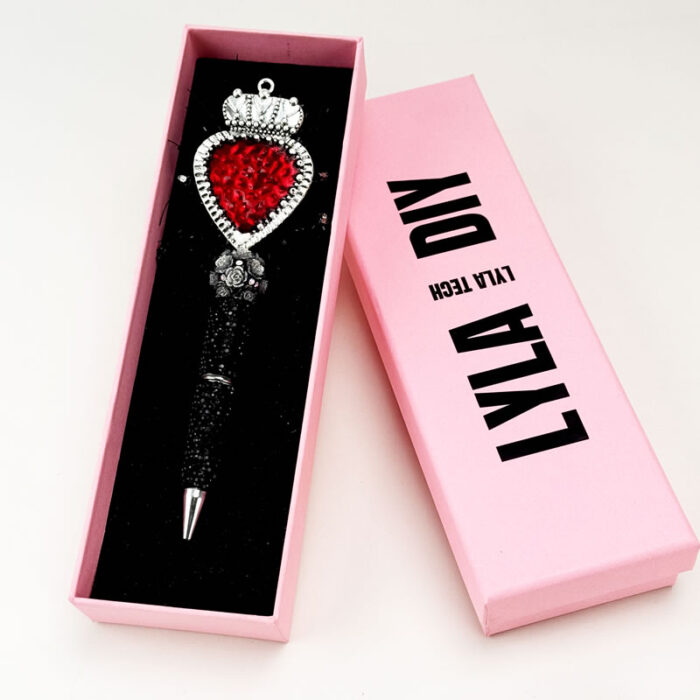 Royal Ruby Black Rhinestone Pen Vintage - Image 2