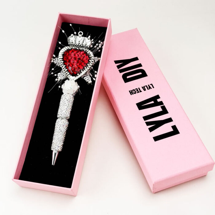 Royal Ruby White Rhinestone Pen Vintage - Image 2