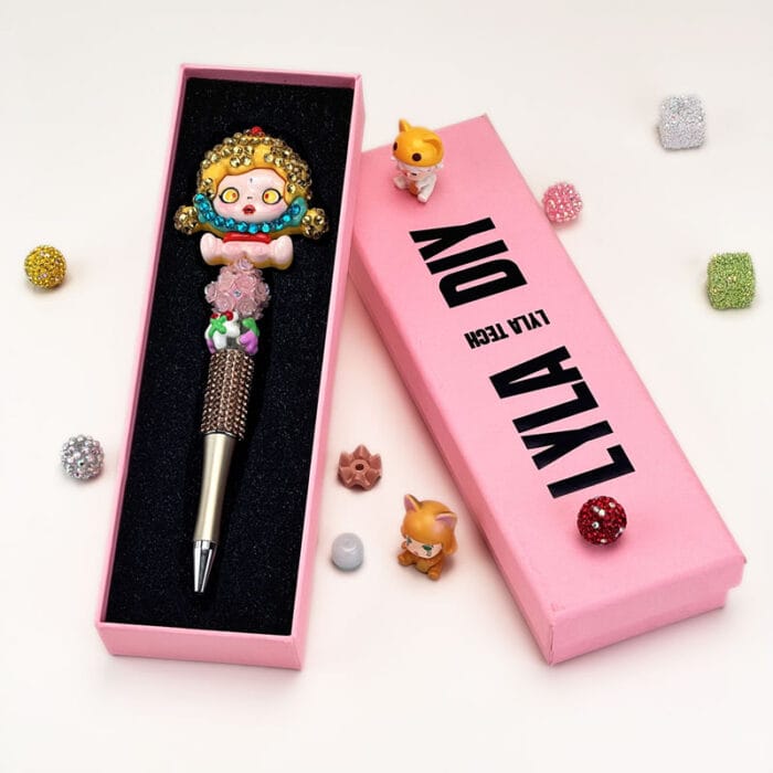 SP4 Golden Half Rhinestone Pen Popmart - Image 2