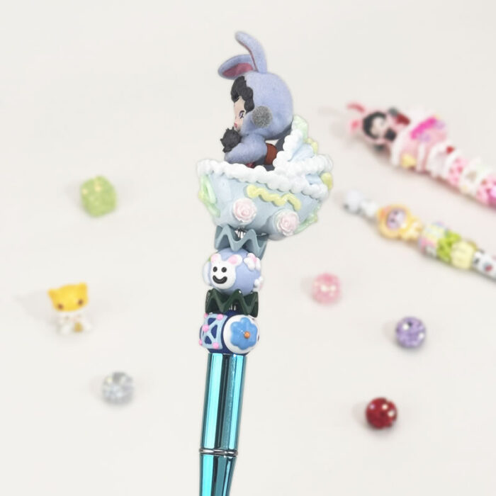 Skullpanda BabyStroller Blue Electricplating Pen Popmart - Image 3