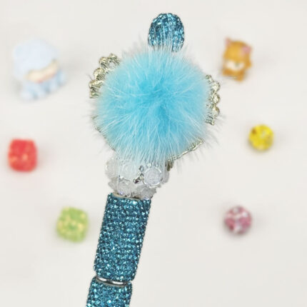 Sky Blue Pow Sky Blue Rhinestone Pen Vintage - Image 3
