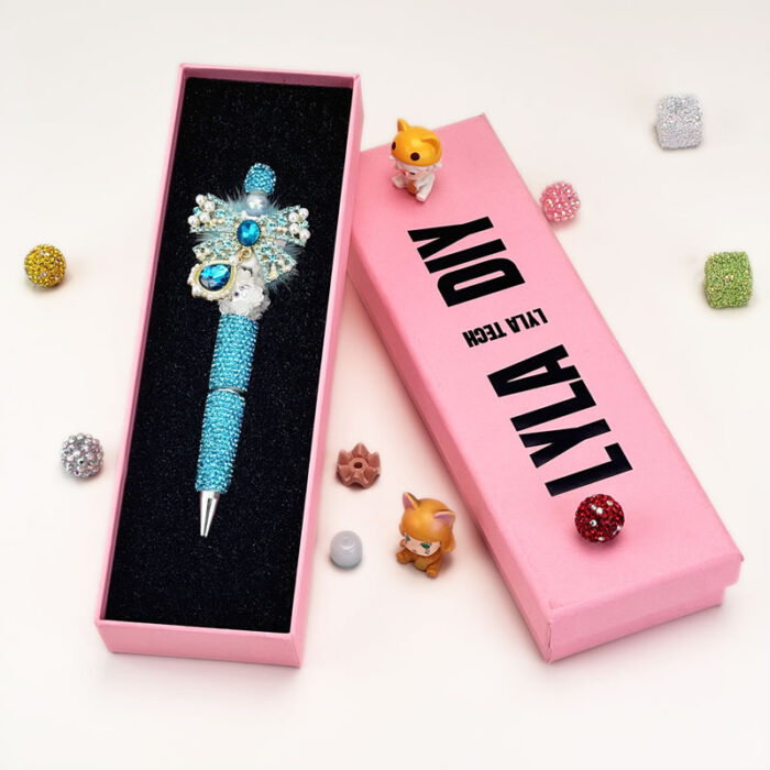 Sky Blue Pow Sky Blue Rhinestone Pen Vintage - Image 2