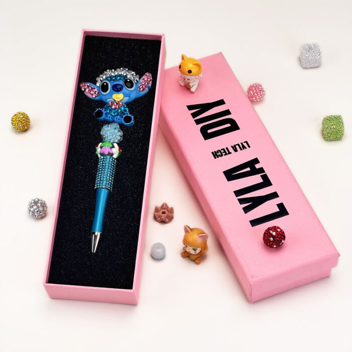 Stitch Moon Blue Half Rhinestone Pen Sanrio - Image 2