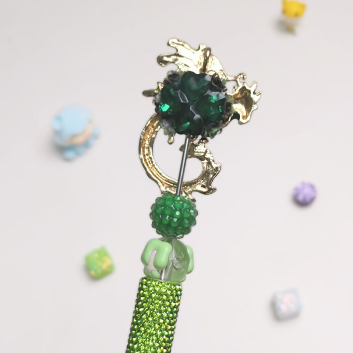 Venom Dragon Green Rhinestone Pen Vintage - Image 3