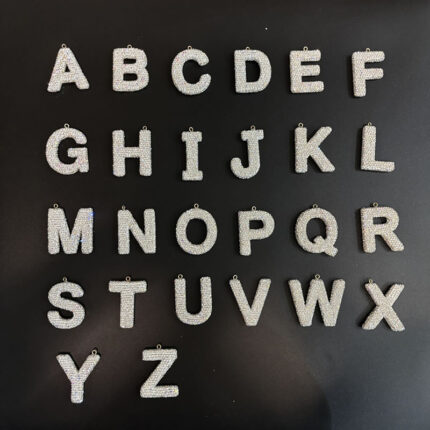 Letter Pendant Keychain Rhinestone Chains - Image 3