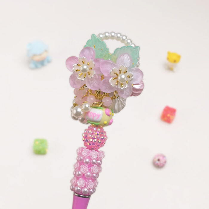 Artificial Flowers Half Beaded Pen Vintage - Image 2