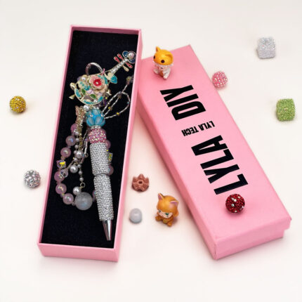 Chinese Lute Multi-functional Rhinestone Beaded Pen and Keychain - Image 6