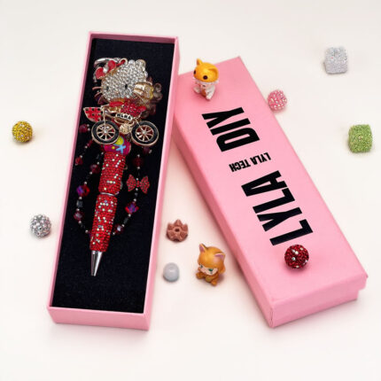 Hello Kitty Bicyle  Multi-functional Rehinestone Beaded Pen and Keychain - Image 6