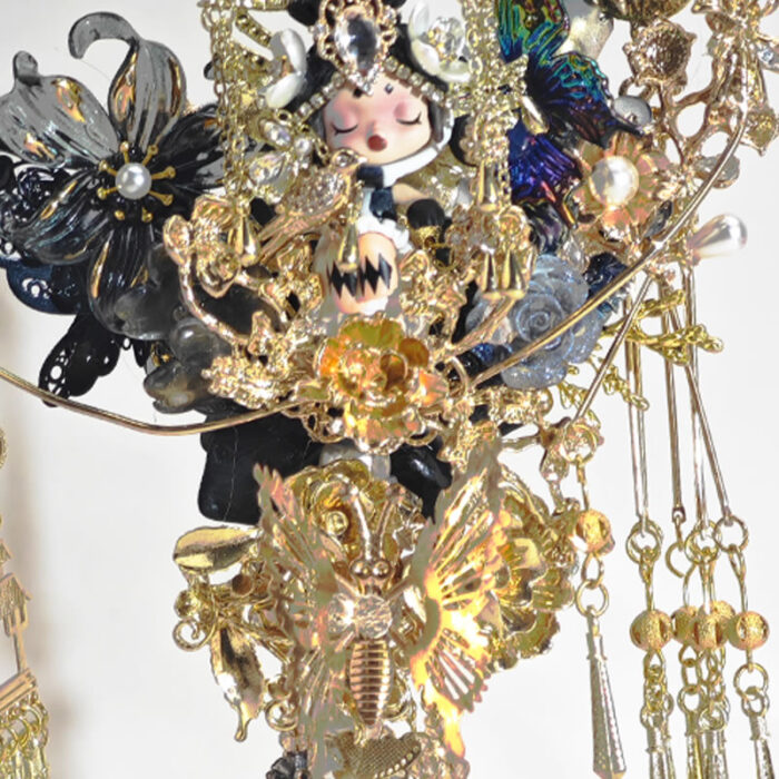 Black Gold Flower Series with Tassel Pen - Image 2