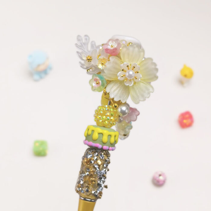 Dog Gloden Half Rhinestone Pen Vintage - Image 2