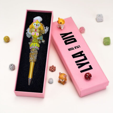 Dog Gloden Half Rhinestone Pen Vintage - Image 3