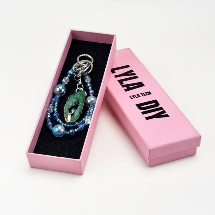 Emerald Glow Charm DIY-Chain BagChain KeyChain - Image 4