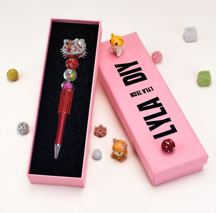 HelloKitty Red Half Rhinestone Pen Sanrio B - Image 2