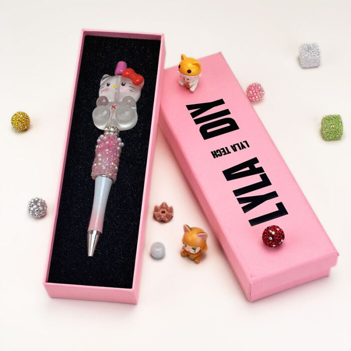 HelloKitty White Half Beaded Pen Sanrio - Image 2
