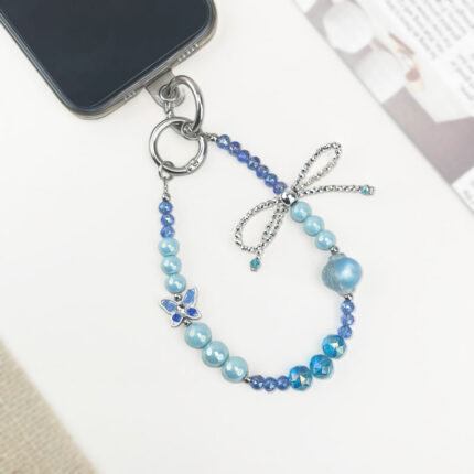 Lake Blue Handbag Multi-functional Rehinestone Pen and Keychain - Image 3