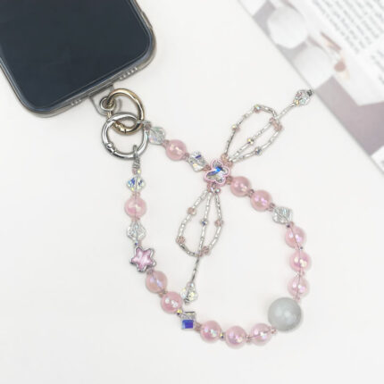 Chinese Lute Multi-functional Rhinestone Beaded Pen and Keychain - Image 3