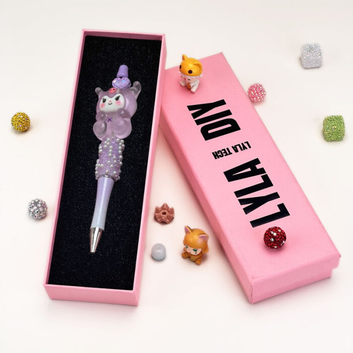 Purple Kuromi Silver Half Rhinestone Pen Sanrio - Image 2