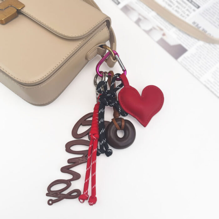 Red Heart Donut Keychain 7 in 1 - Image 2