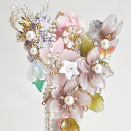 White&Purple Flowers with Green&Yellow Leaf Pen - Image 3